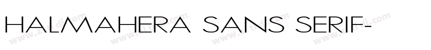 HALMAHERA SANS SERIF字体转换